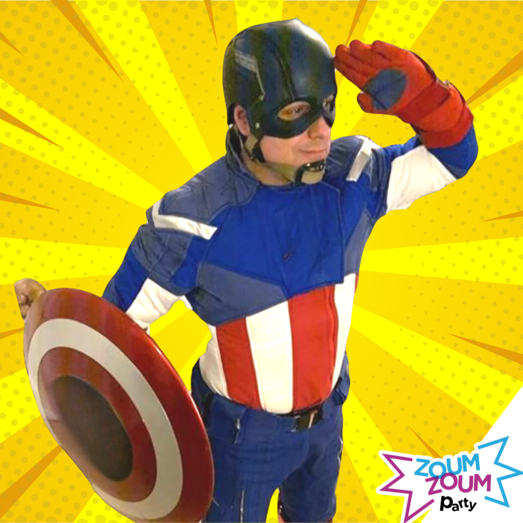 Superhero Party Entertainer with Captain America Gift (Greater Montreal)