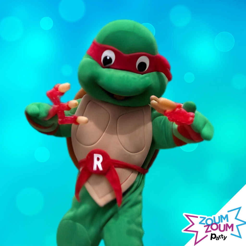 Mascot Party Entertainer with Ninja Turtle Gift (Toronto and GTA)