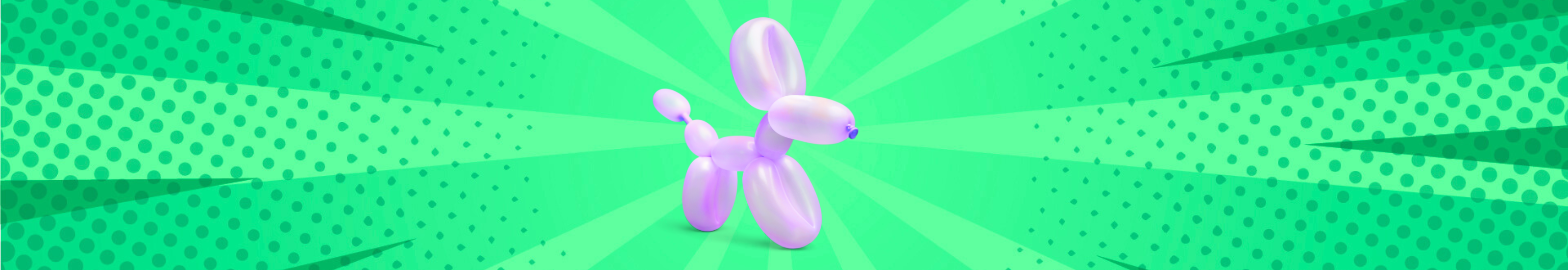 ballon twisting kids party theme banner