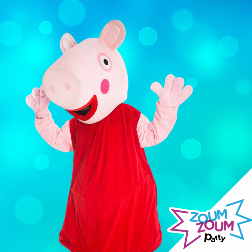 Mascot party entertainer inspired by Peppa Pig - Montreal