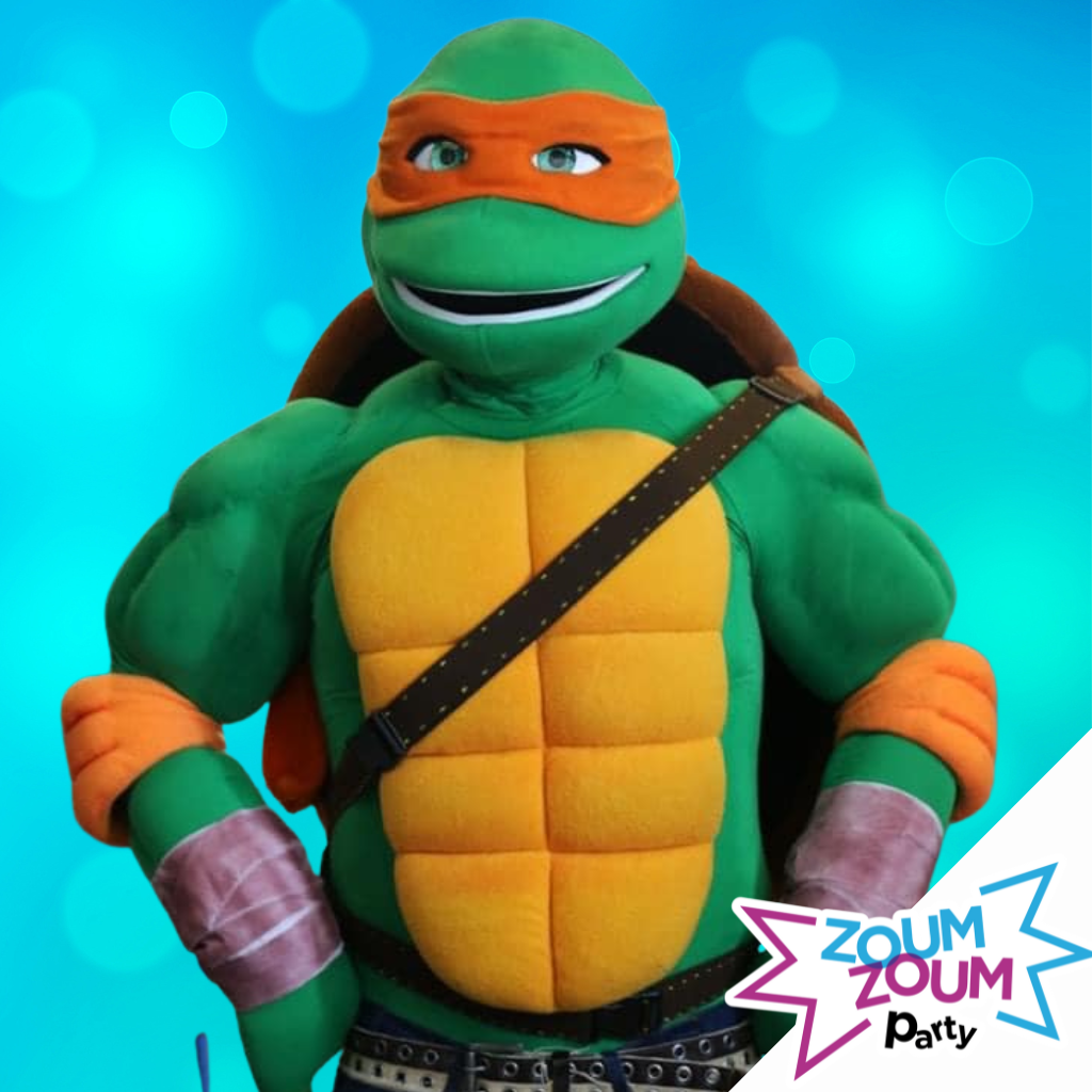 Mascot Birthday Party with Ninja Turtle gift (Montreal and surrounding areas)