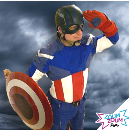 At-home superhero birthday party with Captain America Gift (Montreal)