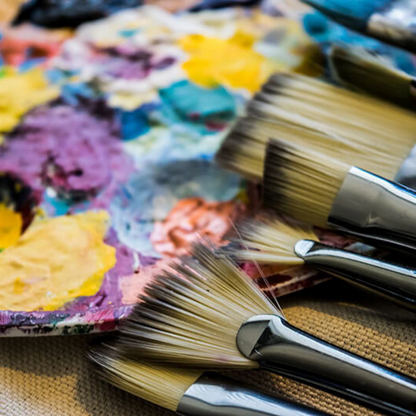 kids party Art paint party raw canvas