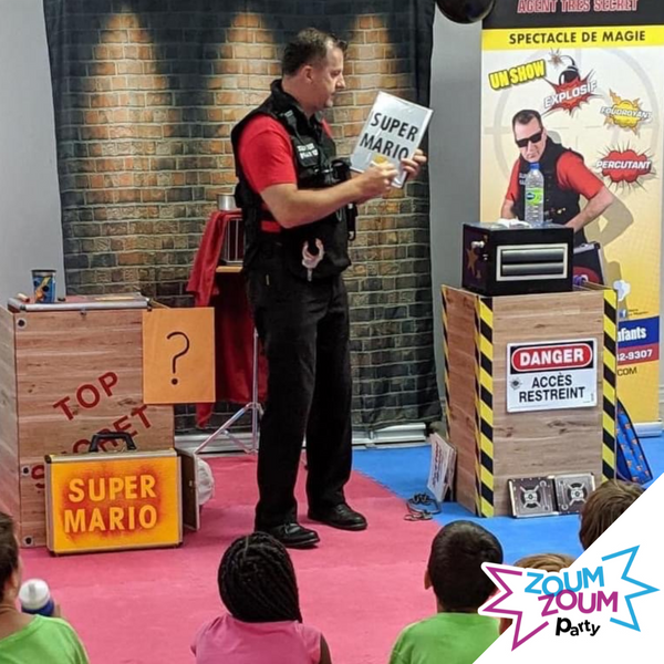 Magician party for kids secret agent